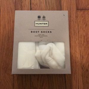 Hunter Women’s Boot Socks - White, Large. NWT